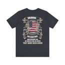 Wisdom in Service: Military Design T-Shirt Celebrating Soldiers' Critical Thinking