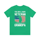 Grandpa and Veteran: Military Design T-Shirt Celebrating Love and Legacy