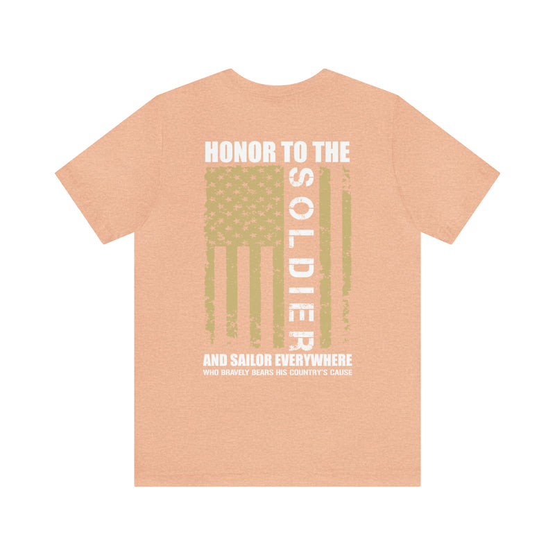 Honor to the Brave: Military Design T-Shirt Saluting Soldiers and Sailors Everywhere