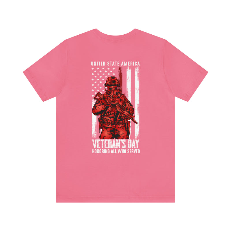 Honoring All Who Served: United States America Veteran's Day - Military Design T-Shirt