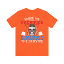 Respectful Tribute: Military Design T-Shirt - 'Honor the Sacrifice, Remember the Service