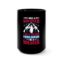 Forever a Soldier: 15oz Military Design Black Mug for Dedicated Warriors