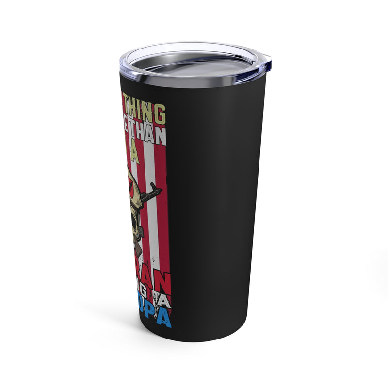 Grandpa's Pride: Celebrate Love for Family and Country with our 20oz Military Design Tumbler