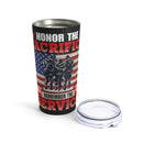 Remembering Sacrifice, Honoring Service: 20oz Black Military Design Tumbler