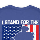 Patriotic Tribute: 'I Stand for the Flag, I Kneel for the Fallen' Military Design T-Shirt