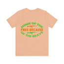 Proudly Brave: Military Design T-Shirt - 'Home of the Free Because of the Brave