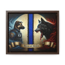 Bound by Honor: A Thin Line Against Evil Framed Canvas