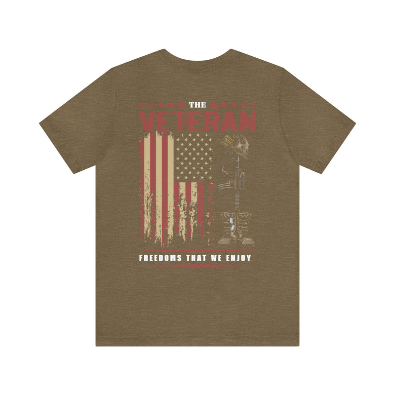 Guardians of Freedom: Military Design T-Shirt Celebrating Veterans and the Gift of Liberty