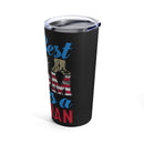 The Best Mom Raises a Veteran - 20oz Military Design Tumbler: 'Love, Strength, and Sacrifice' - Black Background