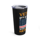 Symbol of Greatness: Veterans - 20oz Military Design Tumbler in Black