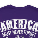America Must Never Forget: Military Design T-Shirt Honoring Sacrifices
