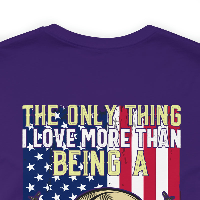 Ultimate Patriotic Tribute: Military Design T-Shirt for Proud Papas Who Love Being Veterans!