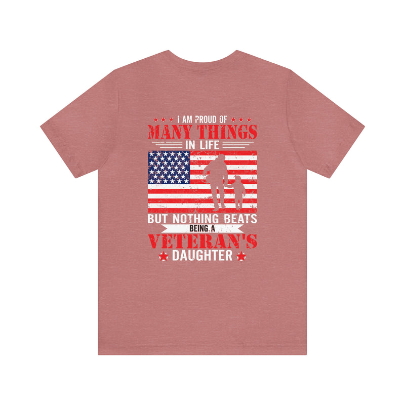 Proud Daughter of a Veteran: Military Design T-Shirt Celebrating Family Legacy