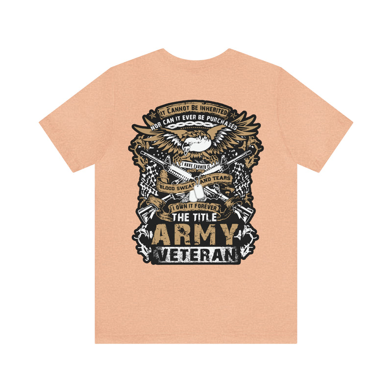 Proudly Served: Military T-Shirt with 'Army Veteran' Design