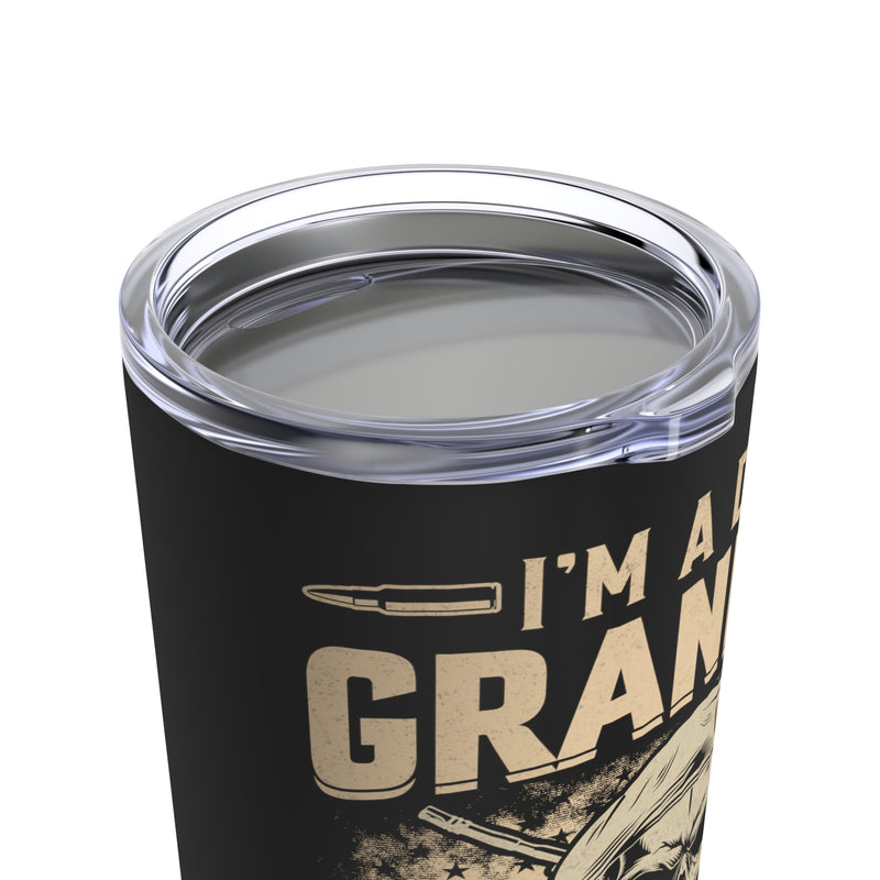 Fearless Father, Grandpa, and Veteran: Military Design Tumbler - 20oz