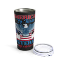Patriotic Commitment: 20oz Military Design Tumbler - American by Birth, Veteran by Choice - Embrace the Spirit of Service!