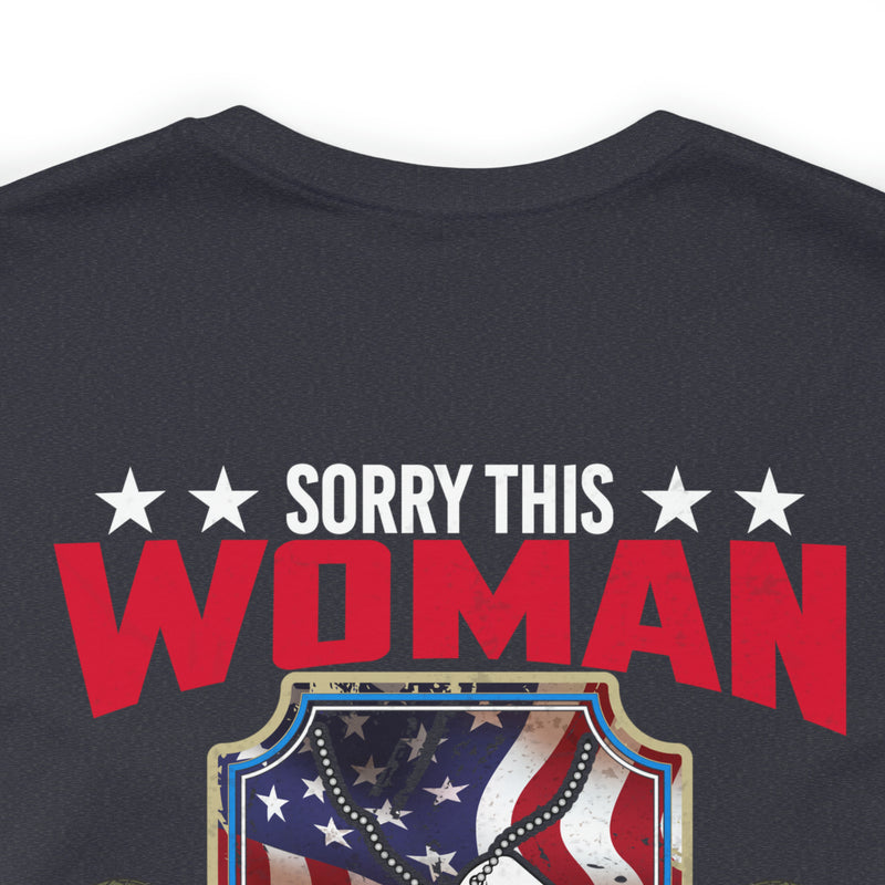 Taken by a Sexy US Veteran: Military Design T-Shirt Celebrating Love and Patriotism