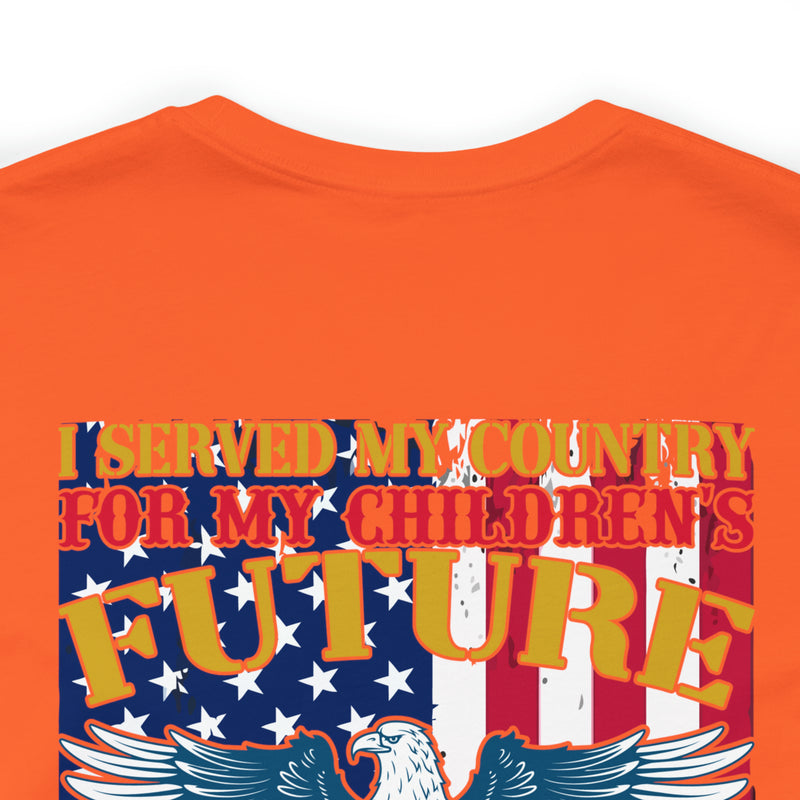 Proud Veteran Grandpa Military Design T-Shirt - 'Protecting Our Children's Future and Defending the Rights of Our Grandchildren'