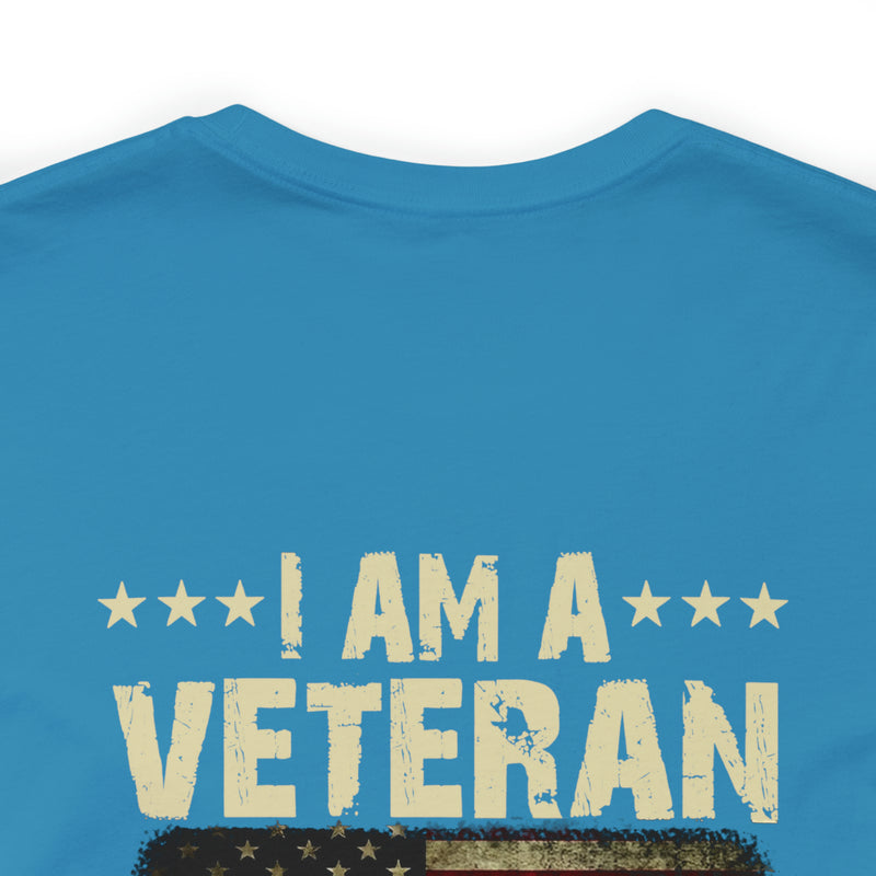 Unwavering Oath: I Am a Veteran - Military Design T-Shirt with Timeless Commitment