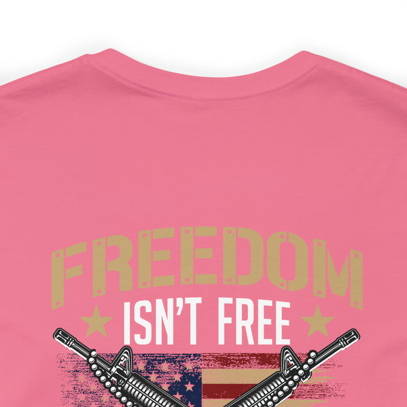 Patriotic Pride: United States Veteran Military Design T-Shirt - 'Freedom Isn't Free, I Paid for It with My Blood, Sweat, and Tears