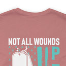 NOT ALL WOUNDS ARE VISIBLE PTSD design cotton T-Shirt