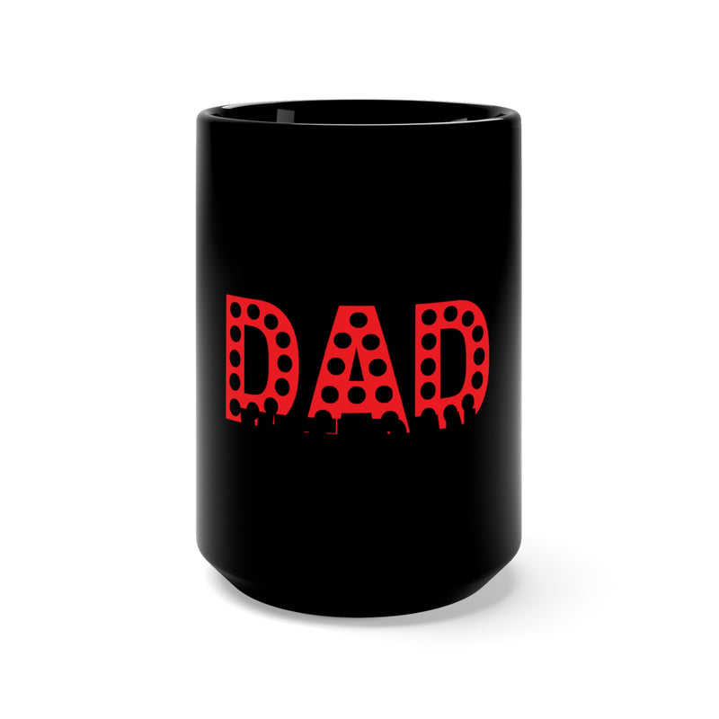 Special Tribute to Dad: 15oz Military Design Black Mug for Veteran Dads