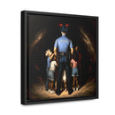 A Shield Against the Darkness Framed Canvas