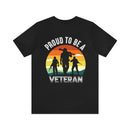 Combat-Ready Pride: Proud to Be a Veteran Military Design T-Shirt