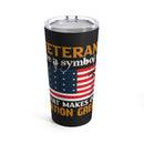Symbol of Greatness: Veterans - 20oz Military Design Tumbler in Black