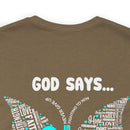 Spread Your Wings with Faith, Hope, and Love: Butterfly 22 PTSD Unisex Tee