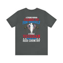 Empowered Service: Military Design T-Shirt - 'A Female Veteran Stands Up for Her Country