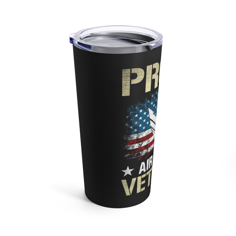 Proud Air Force Veteran - 20oz Military Design Tumbler in Black