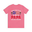 Military-Inspired 'I Have Two Titles - Dad and Papa and I Rock Them Both' Graphic Print T-Shirt