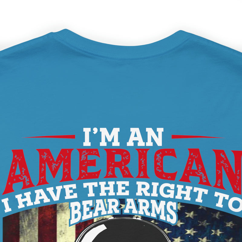 Unisex 'I Am an American, Right to Bear Arms, No Approval Required' Military-Inspired T-Shirt