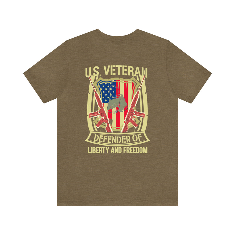 Defender of Liberty and Freedom: U.S. Veteran Military Design T-Shirt - Honoring True Heroes