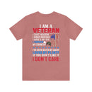 Veteran Pride Military Design T-Shirt with Bold Freedom and Service Statements
