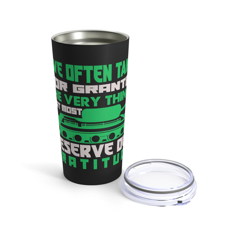 Gratitude for the Taken-for-Granted: 20oz Military Design Tumbler - Black Background