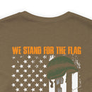 United in Resilience: Military T-Shirt with 'We Stand for the Flag' Design