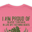 Daughter of a Veteran: Military Design T-Shirt - 'Proud of Many Things, but Nothing Beats Being a Veteran's Daughter