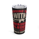 Soldier's Inspiration: 20oz Black Military Design Tumbler - Honor and Inspire with America's Heroes