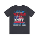 USA-Made Valor: Military Design T-Shirt - American Veteran, Serving with Honor