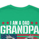 Fearless and Proud: Military T-Shirt - 'I Am a Dad, Grandpa, and a Veteran - Nothing Scares Me