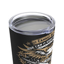 Proudly Served: 20oz Black Tumbler with Military Design - 'Army Veteran