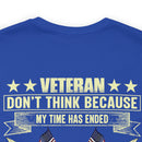 Unwavering Patriotism: Veteran Don't Think I Won't Suit Up Again Military Design T-Shirt Defending Our Flag Against Terrorism
