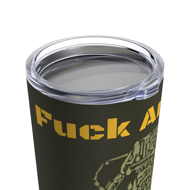 Weaponized Grenade Composite 20oz Tumbler: The 'Fuck Around, Find Out' Edition