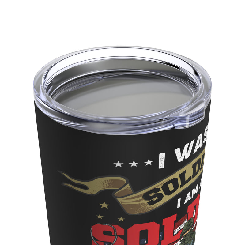 Unwavering Soldier Spirit: 20oz Military Design Tumbler for the Brave and Resilient