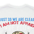 Unshakable Resolve: Military Design T-Shirt - Fearless in the Face of Adversity