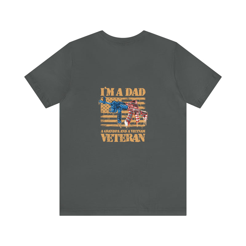 Triple Legacy: Dad, Grandpa, and Vietnam Veteran - Military Design T-Shirt Celebrating Generations