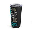 Symbolizing Strength and Sacrifice: Patriotic Military PTSD Awareness Embodied in a 20oz Black Tumbler