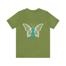 Butterfly Wings of Hope: Spreading PTSD Awareness with our Text Design T-Shirt